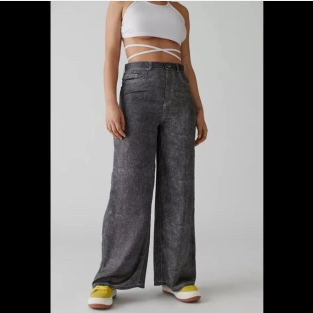 Urban Outfitters Contrast Stitch Wide Leg Pants Sz 2